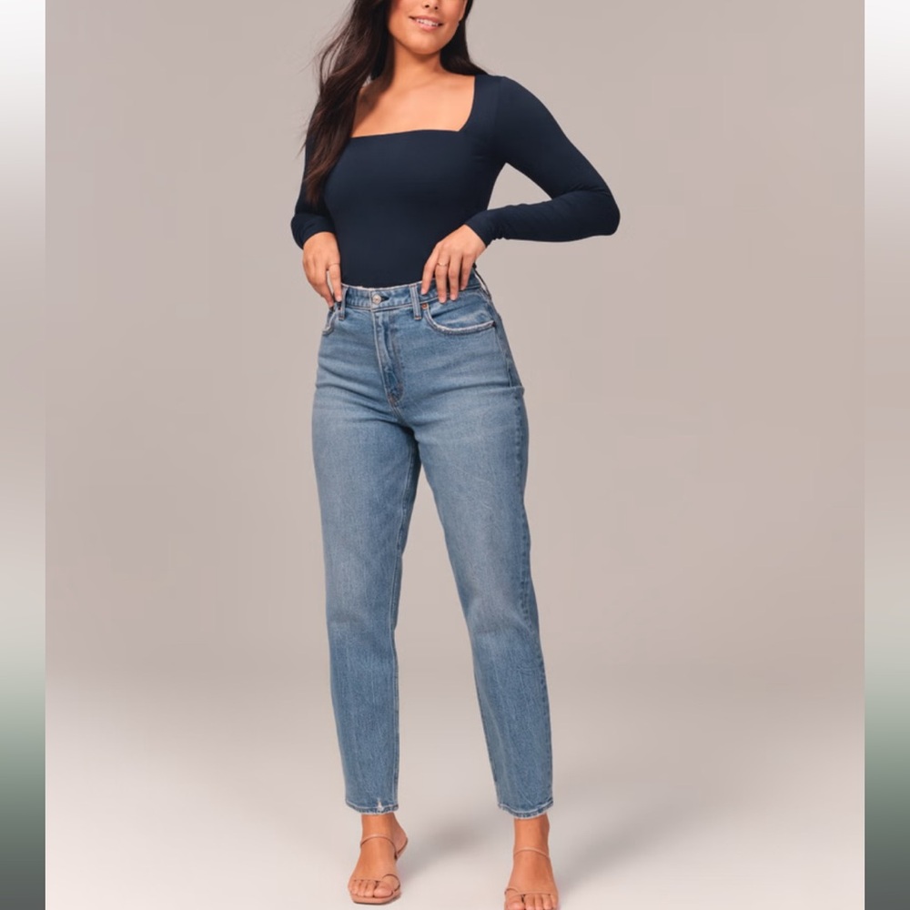 Abercrombie curve love high rise mom jeans
